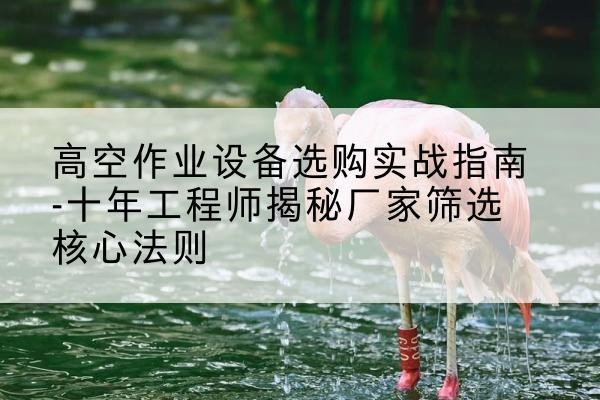 天峻剪叉式升降机厂家-高空作业设备选购实战指南-十年工程师揭秘厂家筛选核心法则