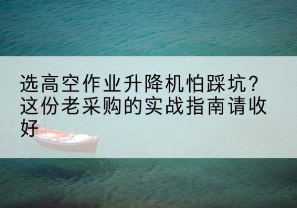 天峻高空作业升降机厂家推荐-选高空作业升降机怕踩坑？这份老采购的实战指南请收好