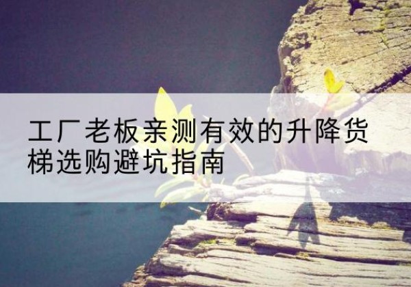 天峻升降货梯怎么选-工厂老板亲测有效的升降货梯选购避坑指南